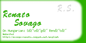 renato sovago business card
